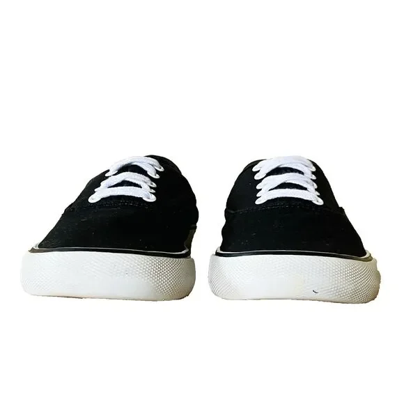 A New Day Target Sneakers Chunky Canvas Textile Black Lace Women 7 Chucks Preppy - Picture 6 of 14
